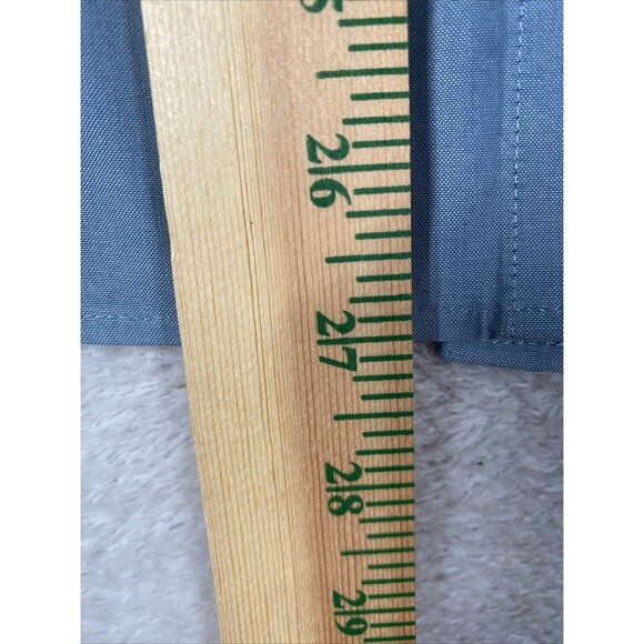 Coldwater Creek Wrinkle Free Big Button Shirt XL 18 Blue Collared Long Sleeve - Picture 4 of 9